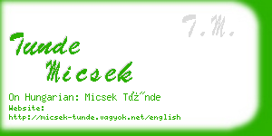 tunde micsek business card